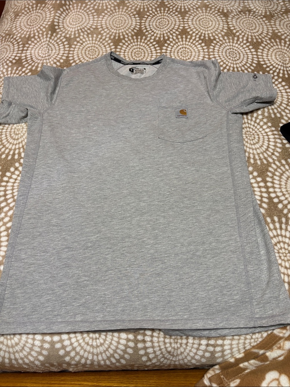 Carhartt Men’s Light Gray Short-Sleeve Pocket Tee